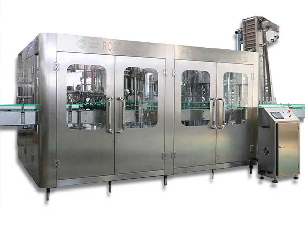 4-in-1 juice glass bottle processing and filling machine 8000BPH