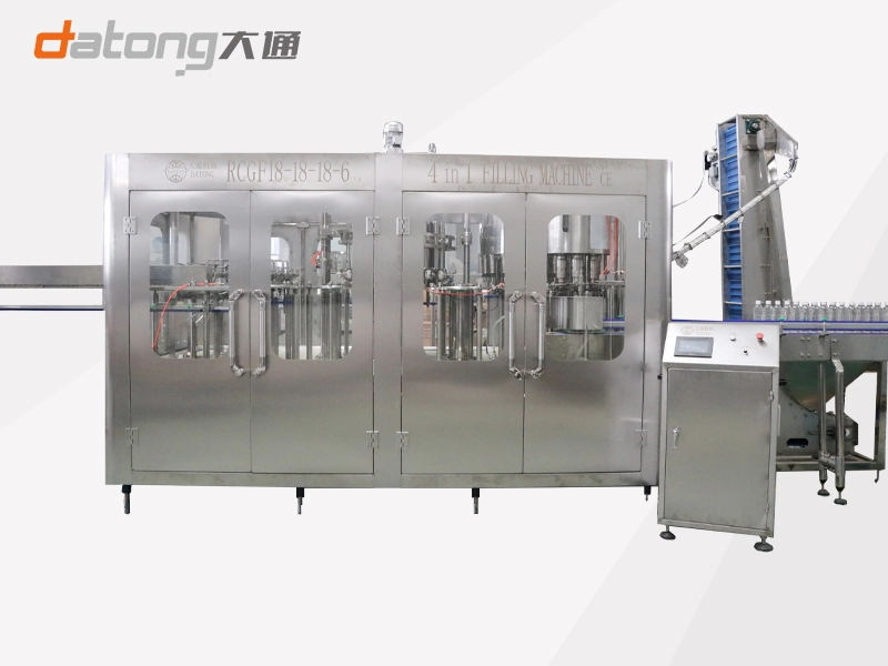 6000BPH RCGF18-18-18-6 PET Bottle Juice Filling Machine 4-in-1